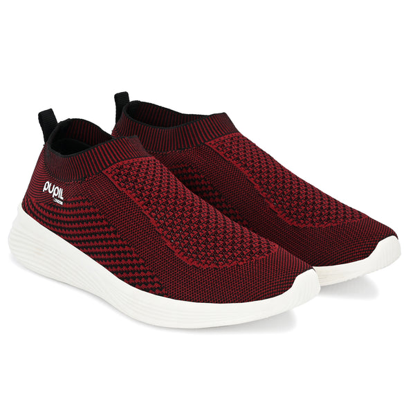 Pupil Men's Eye-01 Running Shoes, Maroon and Black