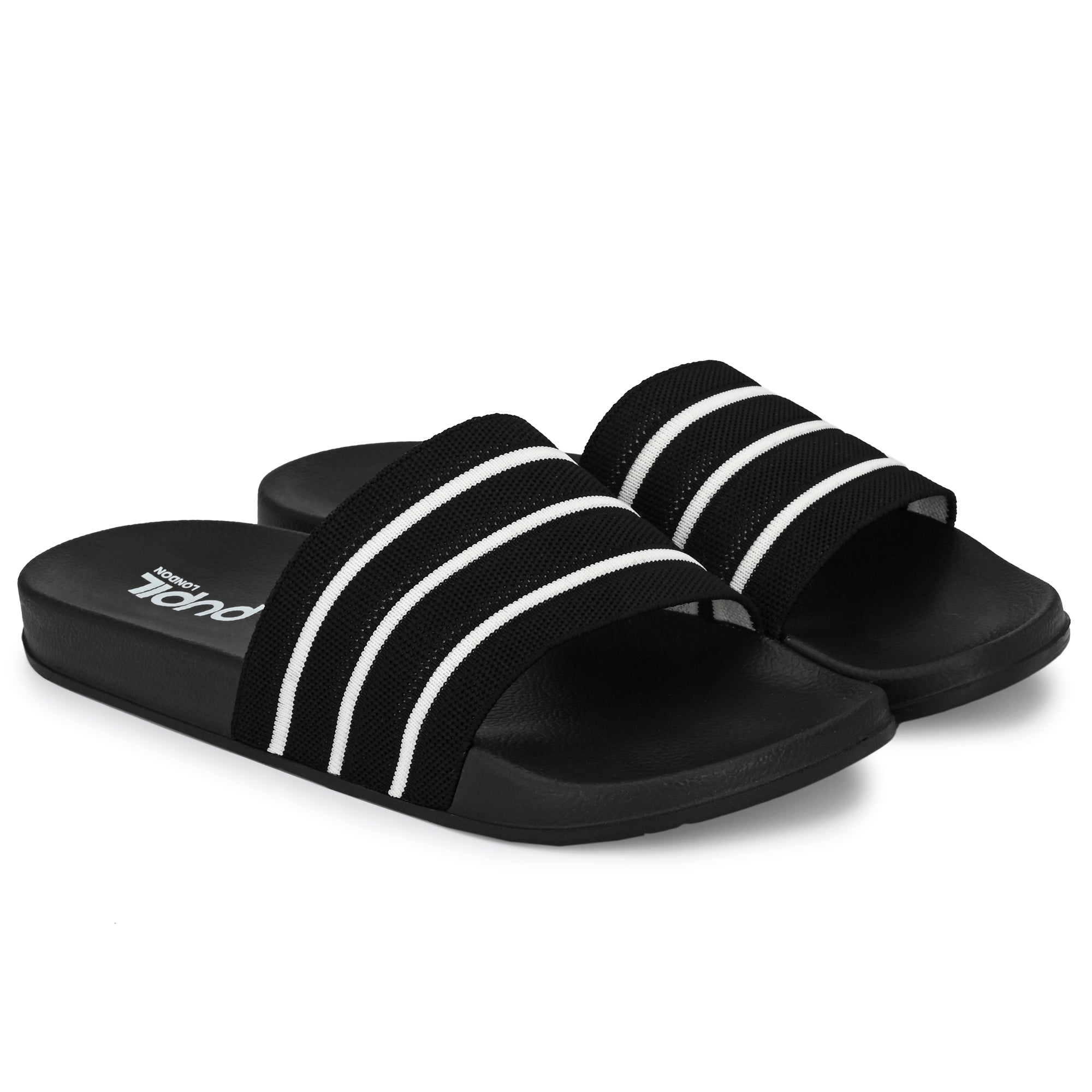 Pupil Men's BEN-5 Pool Slider, Black and White – Pupil London