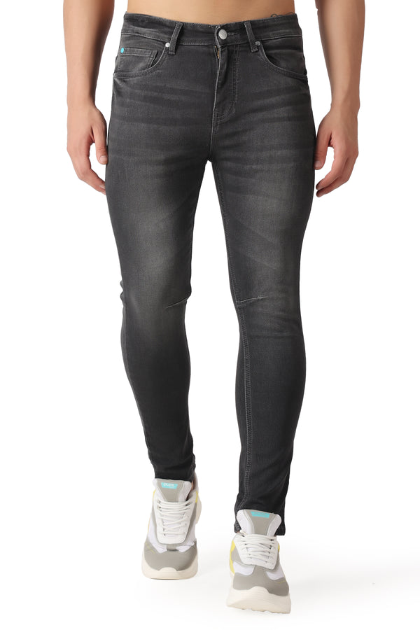 Pupil London Dark Grey Tapered Fit Jeans